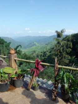 Aussicht im Bergdorf